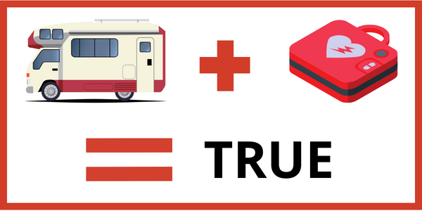 Motorhome + defibrillator = true